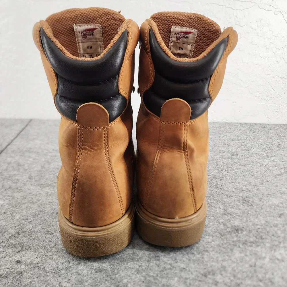 Red Wing 2412 Mens 8.5 D Waterproof Insulated Safety Toe Work Boots Tan Leather